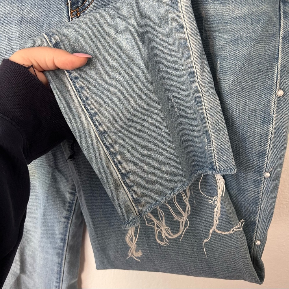 Loft Modern Skinny Pearl Embellished Jeans Sz 10 - Picture 3 of 6